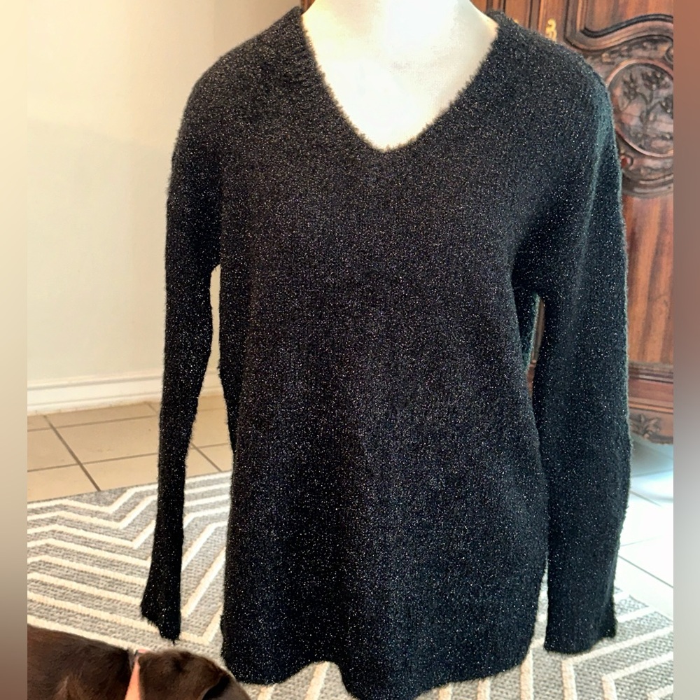 Halogen black sparkly sweater